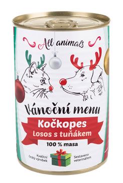 All Animals kočkopes Vánoční menu losos s tuňákem 400g